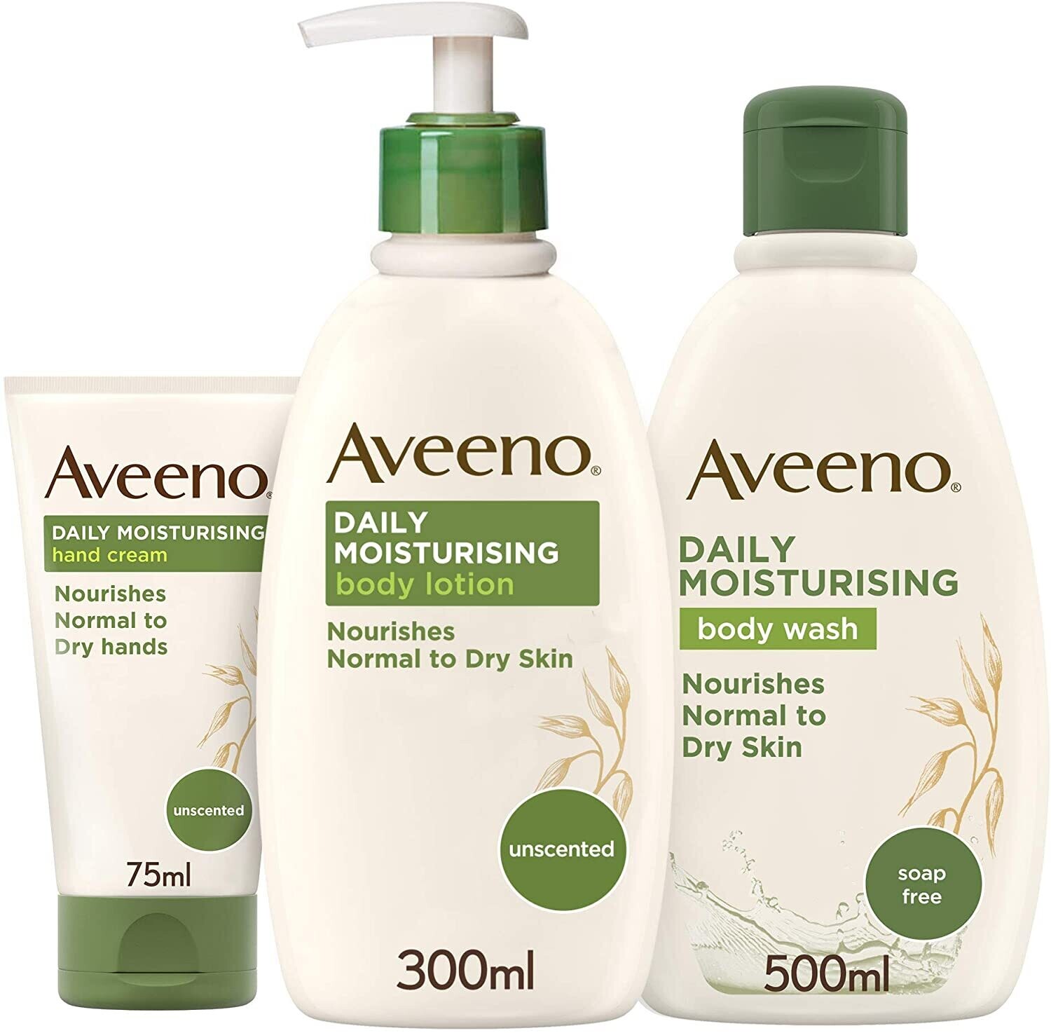 Aveeno Daily Moisturising Body Lotion, 2 x 500ml