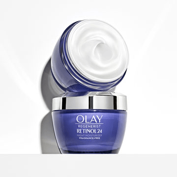 Olay Regenerist Retinol 24 Night Moisturiser Cream, 2 x 50ml