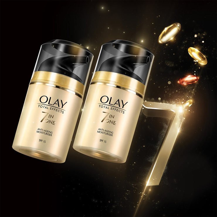 Olay Total Effects Age Defying Moisturiser, 2 x 50ml