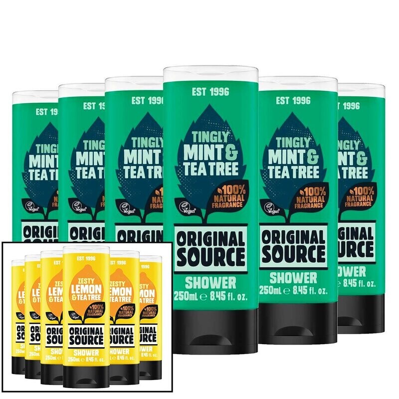Original Source Shower Gel in 2 Varieties, 6 x 250ml