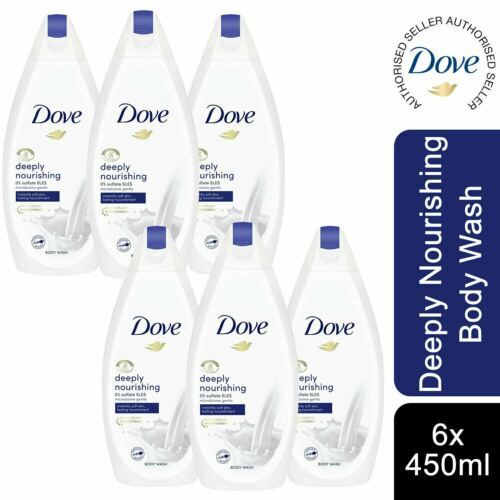 Dove Deeply Nourishing Body Wash, 6 x 450ml