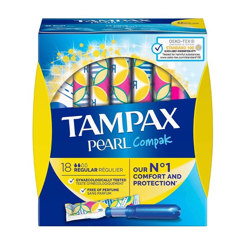 Tampax Pearl Compak Regular Tampons, 4 x 24 Pack