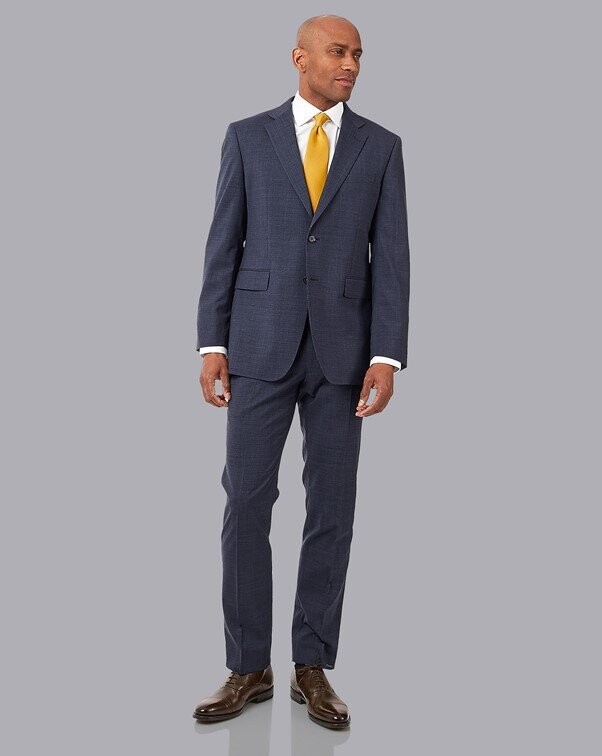 Crosshatch Suit - Airforce Blue