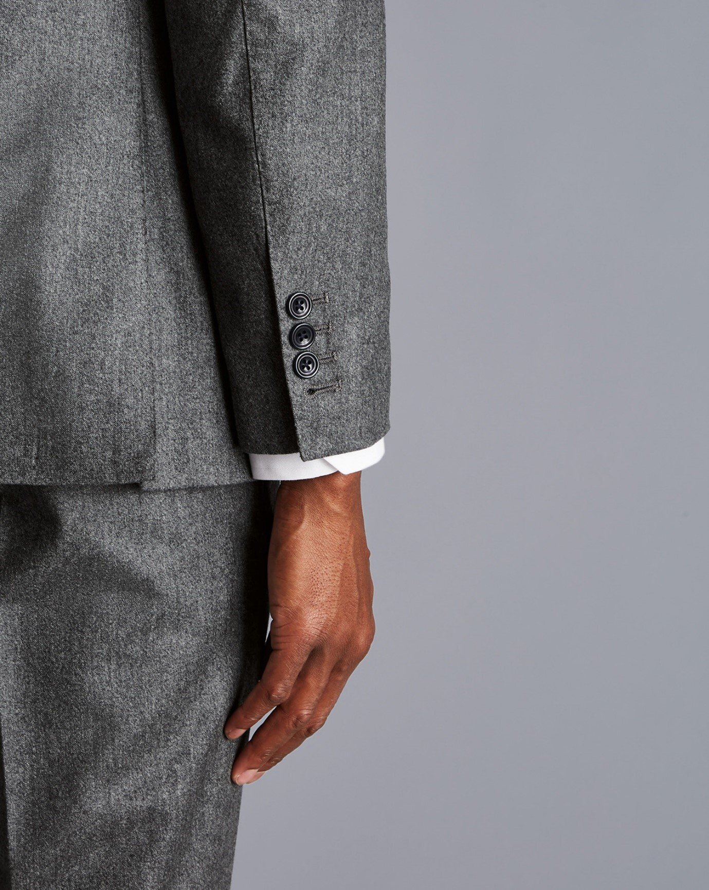 Italian Luxury Stretch Flannel Suit - Grey