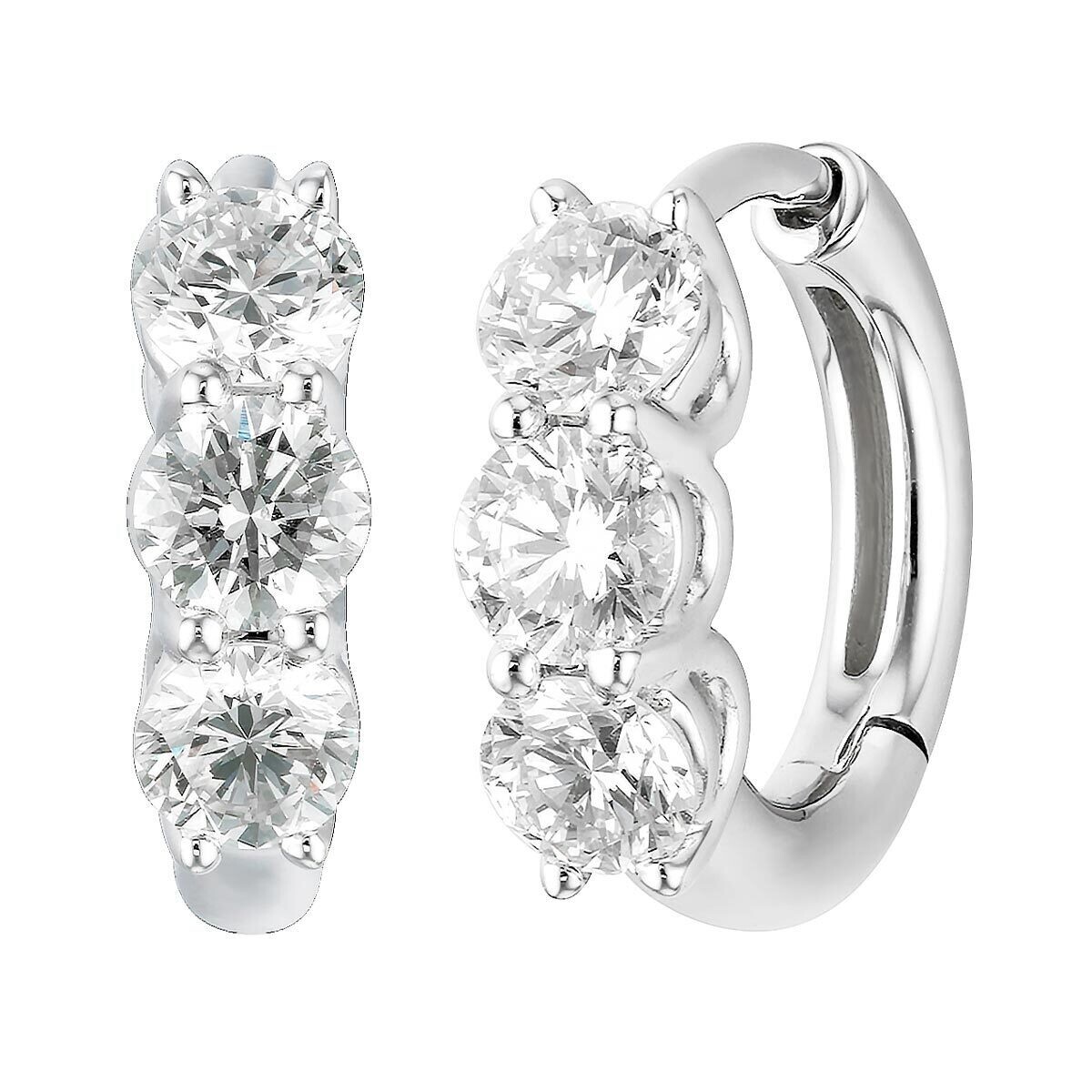 1.18ctw Round Brilliant Diamond Earrings, 14ct Yellow Gold