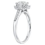 1.27ctw Round Brilliant and Baguette Cut Diamond Engagement Ring, 18ct White Gold