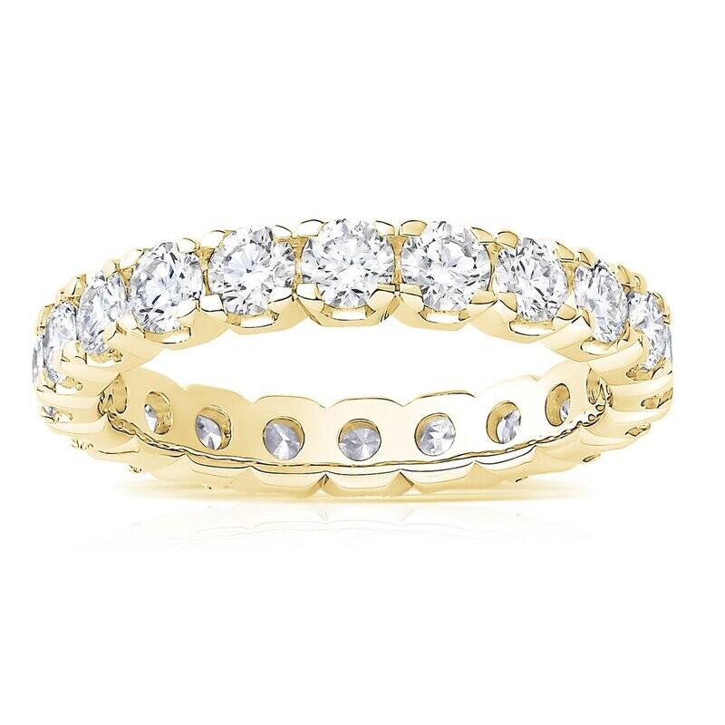 2.00ctw Round Brilliant Cut Diamond Eternity Ring, 18ct Yellow Gold,in 6 Sizes