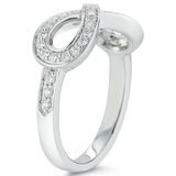 0.36ctw Round Brilliant Cut Diamond Infinity Ring, 18ct White Gold