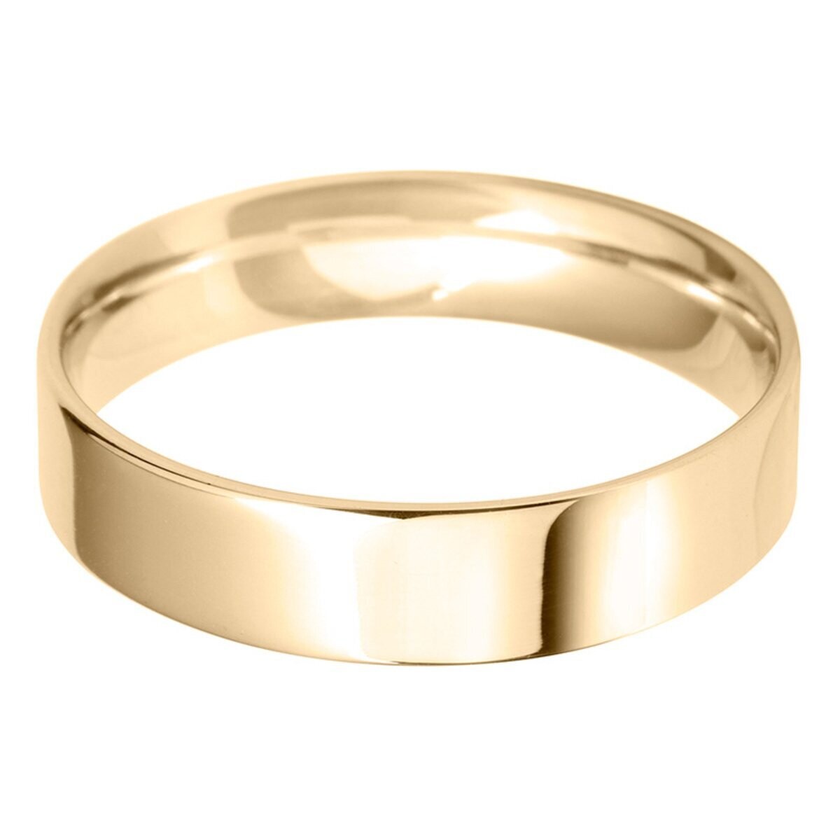 Gents 5mm Court Wedding Band in 18ct Yellow Gold, Size U