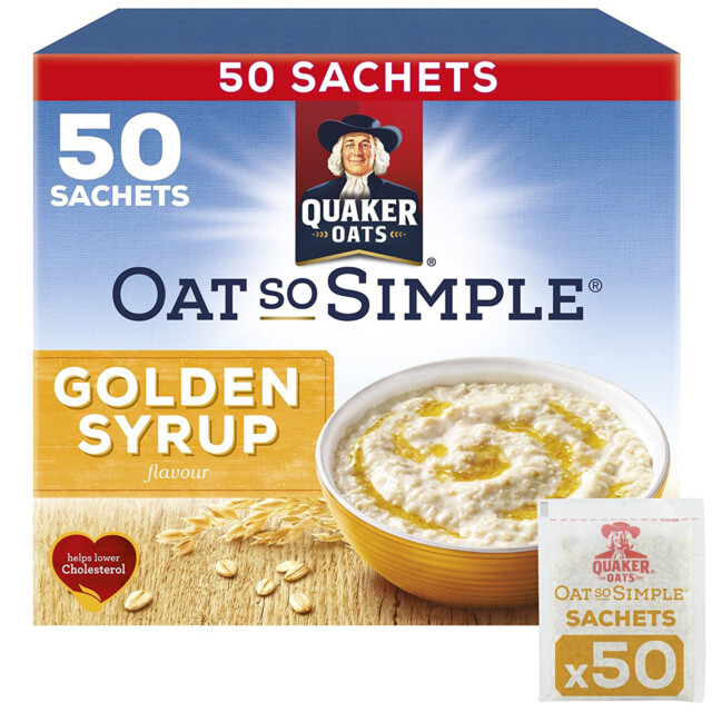 Quaker Oat So Simple Golden Syrup, 50 x 36g