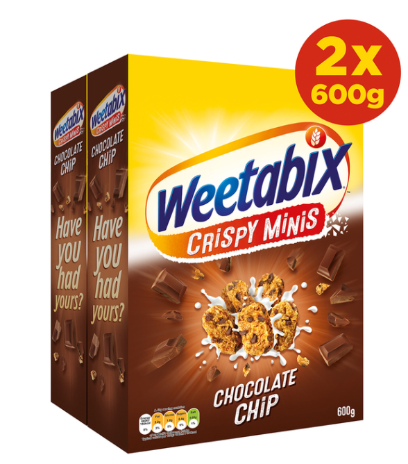 Weetabix Mini Chocolate, 2 x 600g