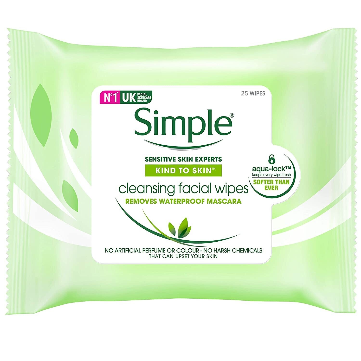 Simple Kind to Skin 150 Cleansing Facial Wipes, 6 x 25 Pack