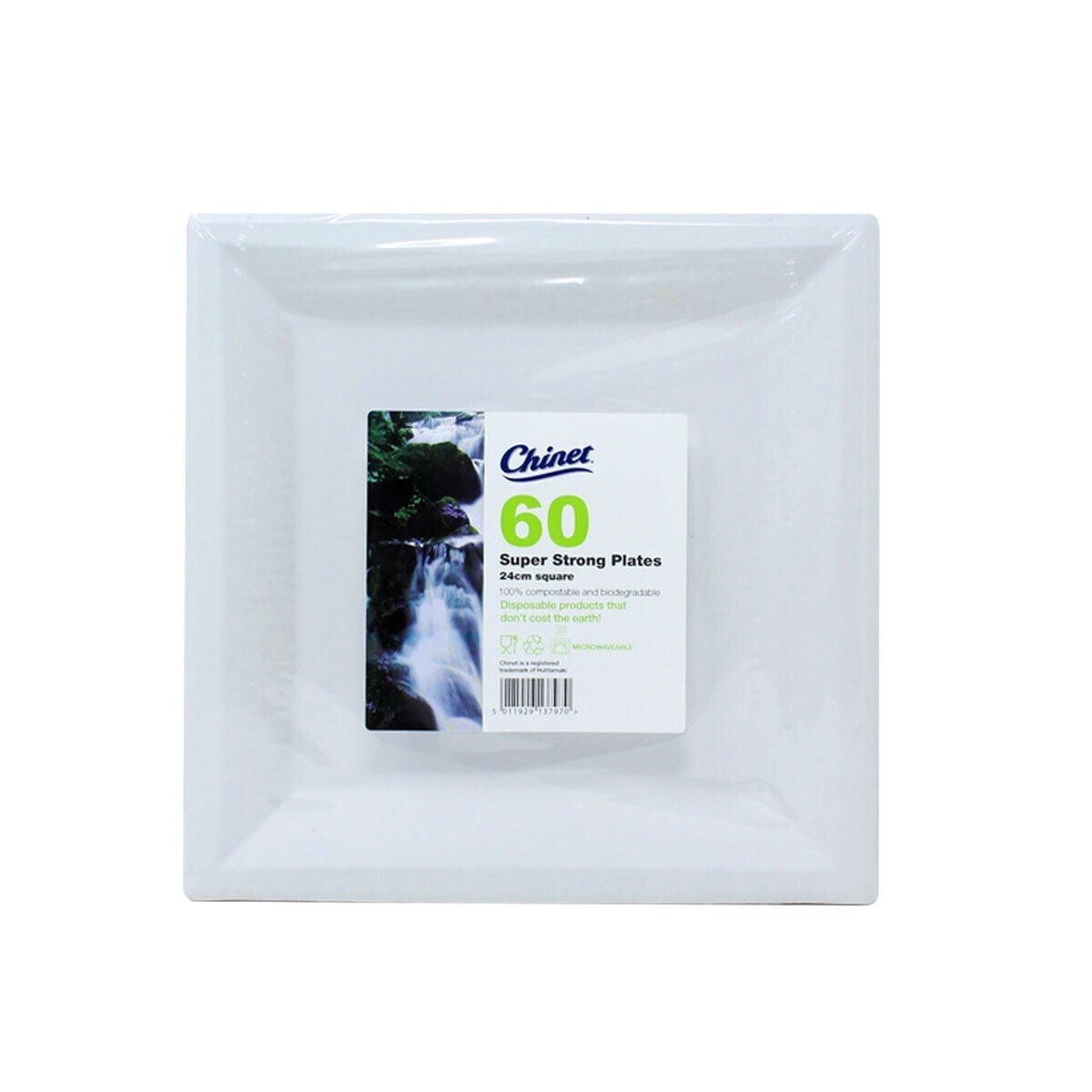 Chinet Square Plate 24cm, Pack of 60