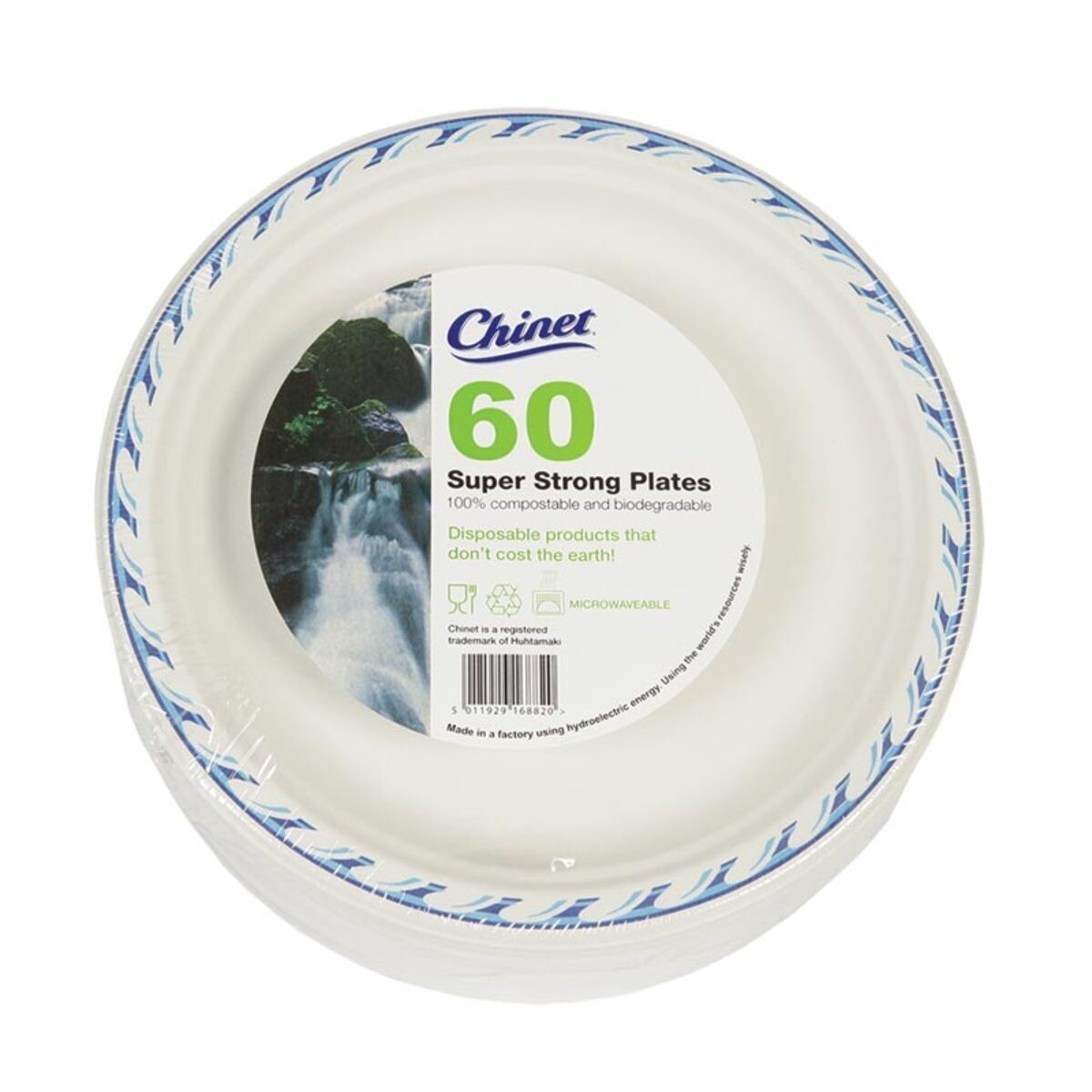 Chinet 24cm Disposable Microwave Plates, 60 Pack