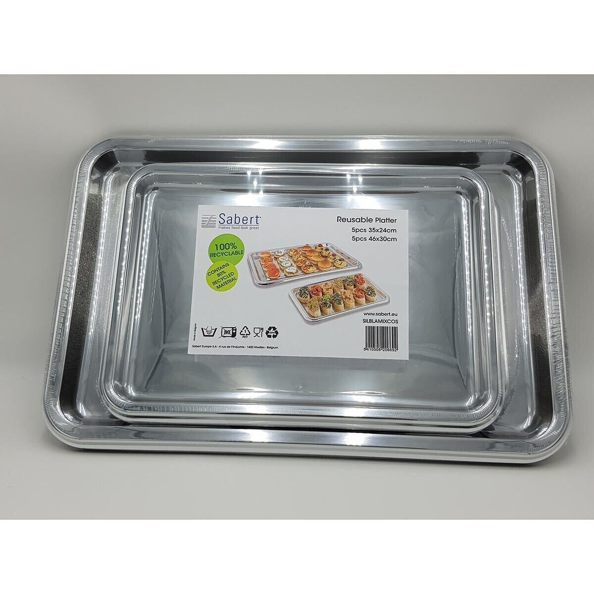 Sabert Rectangular Mix Platters, Pack of 10