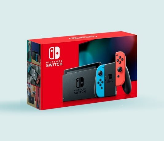 Nintendo Switch Neon Red and Blue Ultimate Bundle with Venom Nighthawk Headset, Venom Charge and Store, with 4 Games