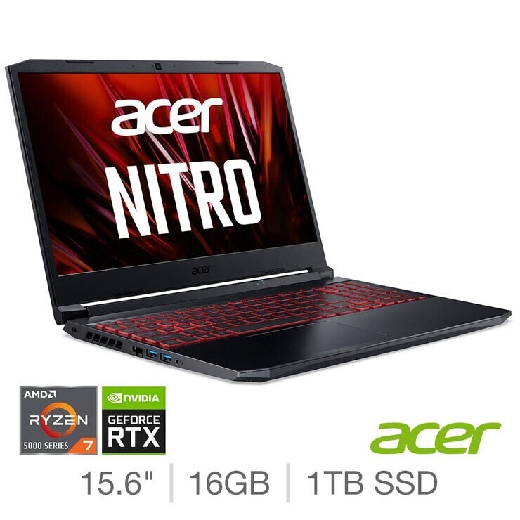 Acer Nitro 5, AMD Ryzen 7, 16GB RAM, 1TB SSD, NVIDIA GeForce RTX 3060, 15.6 Inch, Gaming Laptop,, NH.QBCEK.008