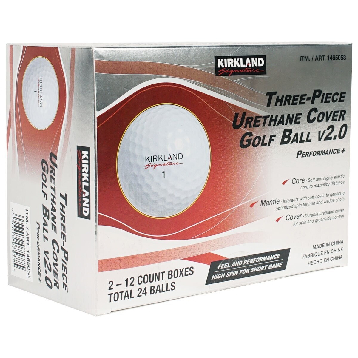 Kirkland Signature 3-Piece Urethane Cover Golf Balls - 24 Pack