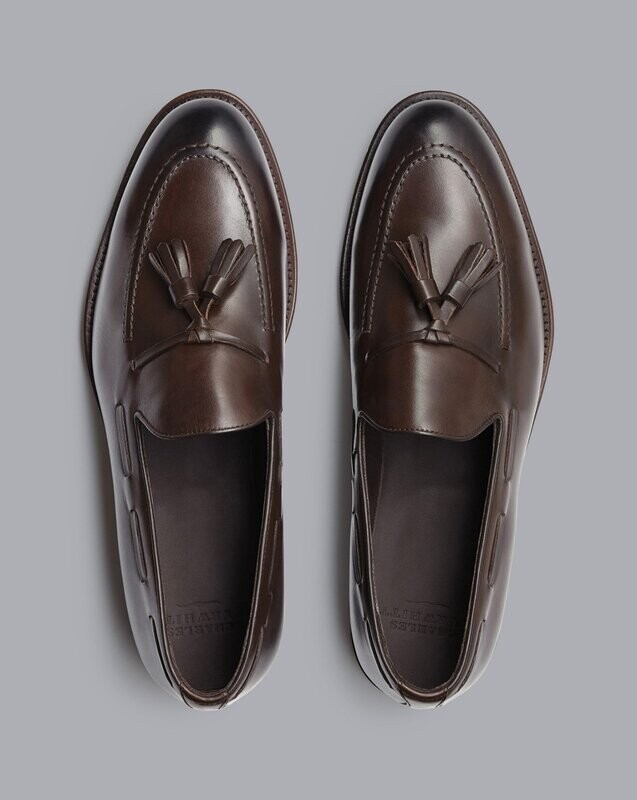 Leather Tassel Loafers - Dark Chocolate