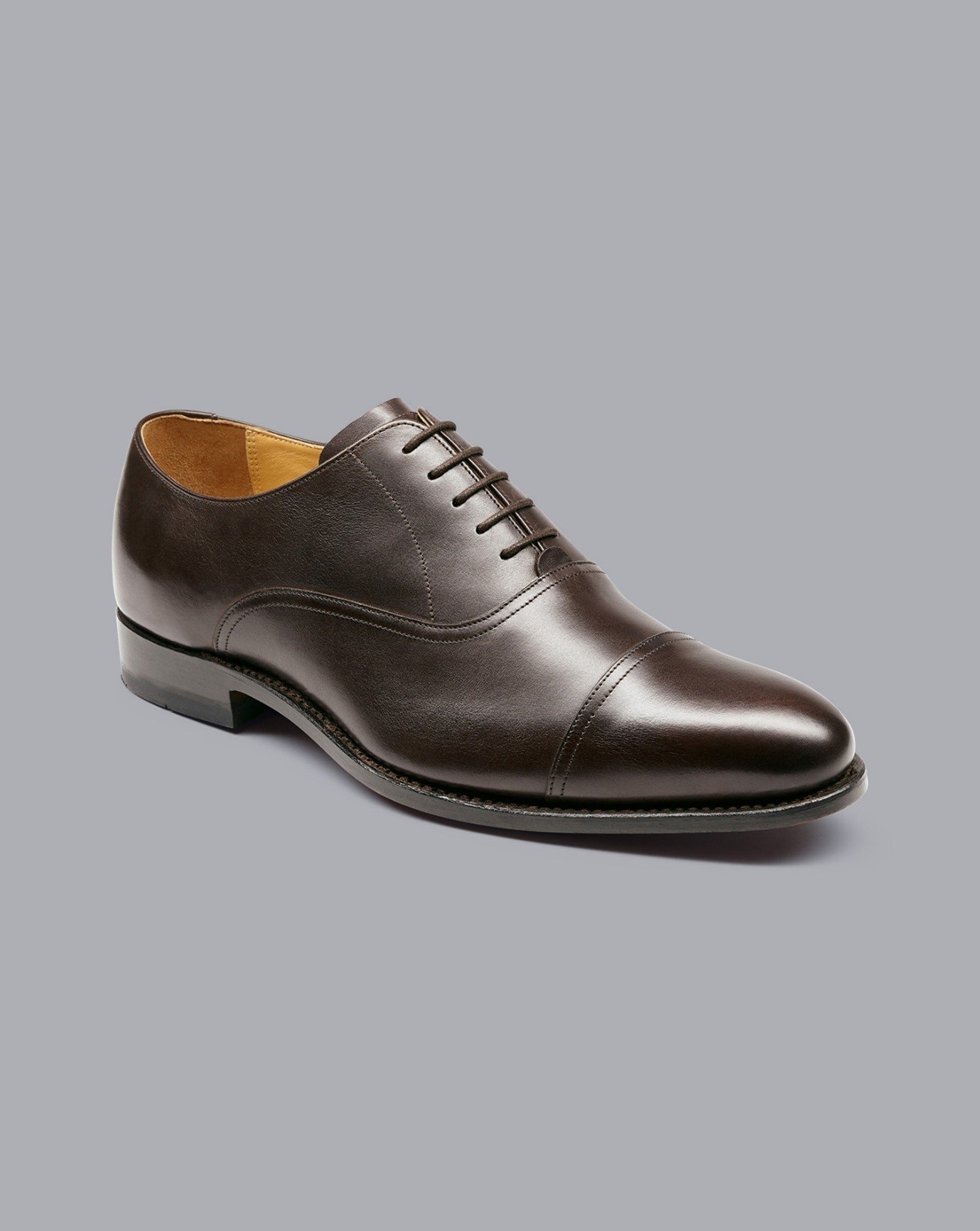 Leather Oxford Shoes - Dark Chocolate