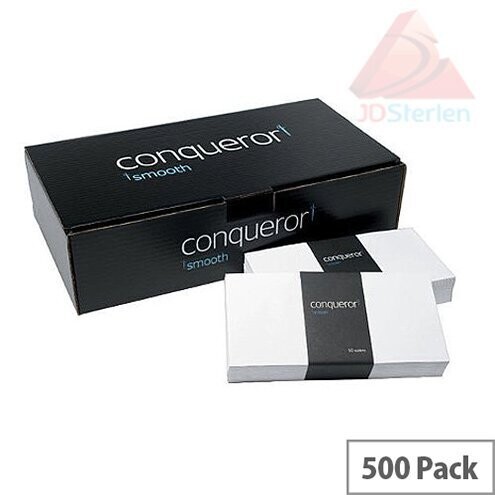 2 Conqueror Wove DL Wallet Envelopes Bright White 120gsm Pack of 500