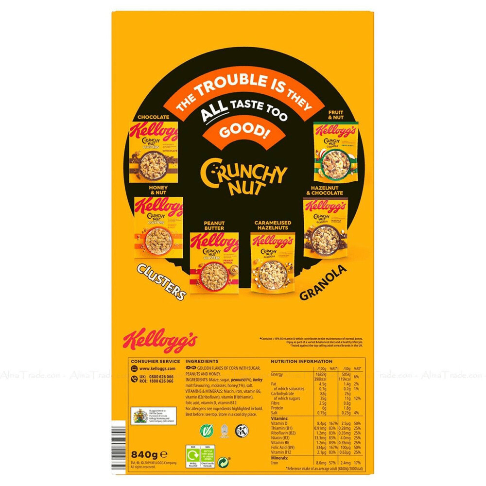 Kellogg's Crunchy Nut, 1 x 840g
