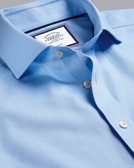 Cutaway Collar Non-Iron Regent Weave Shirt - Sky