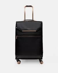 AUBURN Metallic trim large suitcase