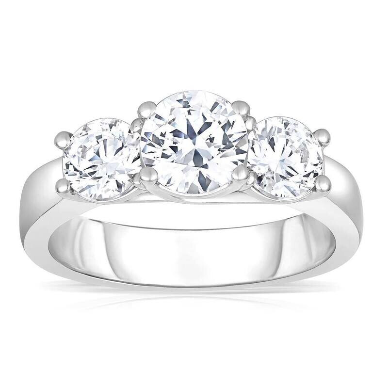2.00ctw Round Brilliant Cut Diamond 3 Stone Ring, Platinum 2.00ctw Round Brilliant Cut Diamond 3 Stone Ring, Platinum