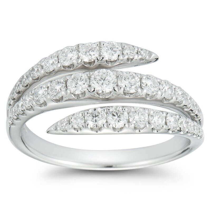 0.87ctw Round Brilliant Cut Diamond Ring, 18ct White Gold 0.87ctw Round Brilliant Cut Diamond Ring, 18ct White Gold