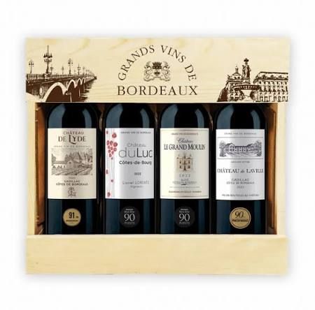 Bordeaux Wine Gift Pack, 4 x 75cl