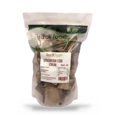 Lanre-StockFish-Cod (dried) 1kg