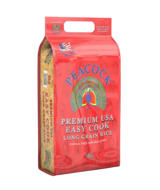 Peacock Easy Cook Long Grain Rice 5kg