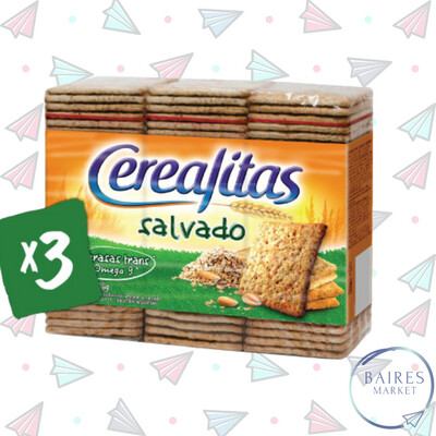 Galletitas De Salvado, Cerealitas, Paq 3 un. 606 g / 21,38 oz