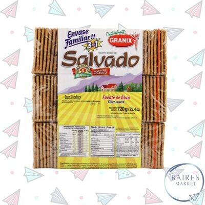 Galletas Crackers, Salvado, Granix, 720g / 25,40 oz x 3u