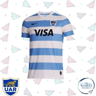Camiseta oficial Argentina Clásica Rugby Championship Blanca, Los Pumas (poco stock, consultar previamente)