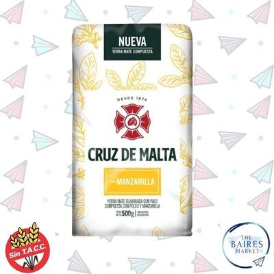 Yerba Mate, Manzanilla, Cruz De Malta 500 g / 1.1 lb