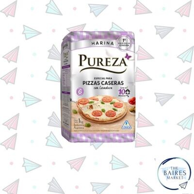 Harina Premezcla Para Pizza Leudante, Pureza, 1 Kg / 35,27 oz