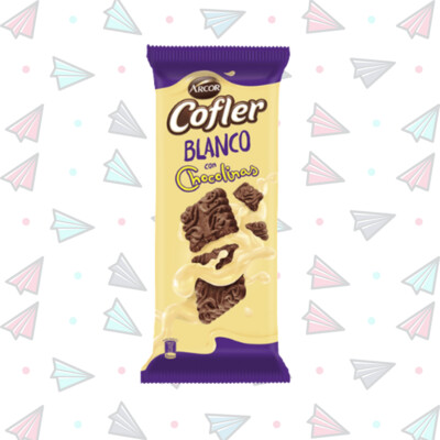 Chocolate Cofler Blanco con Chocolinas, 100 g / 3,57 oz
