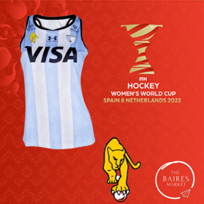 Camiseta Titular Oficial Hockey Argentina Mundial España-Países Bajos 2022, Las Leonas, Under Armour