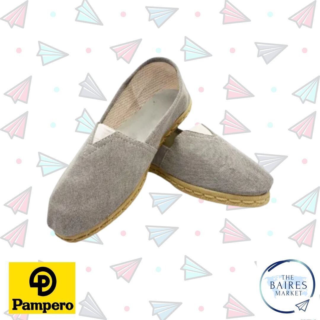 Alpargatas Pampero Simil Yute Pvc, Gris Melange, Pampero