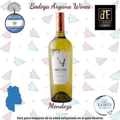 Vino Blanco Chardonnay, Argana, Bodegas Escondidas, 750 ml