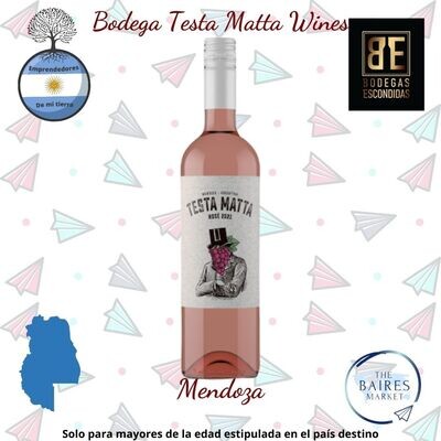 Vino Blanco Rose, Testa Matta, Bodegas Escondidas, 750 ml