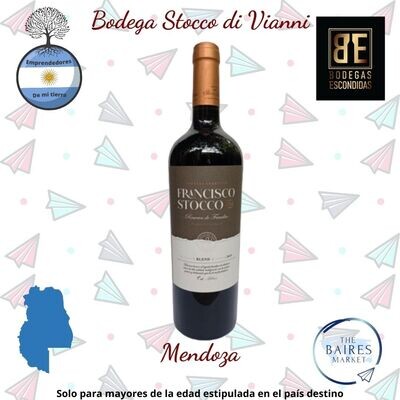 Vino Tinto Reserva Blend Sauvignon Francisco Stocco, Bodegas Escondidas 750 ml