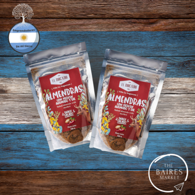 Snack Almendras con Merken Ahumado y Sal, El Bocado, 100 g / 3,53 oz x 2 u