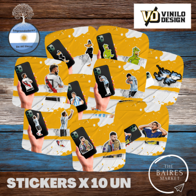 Combo 10 Stickers Vinilo Design