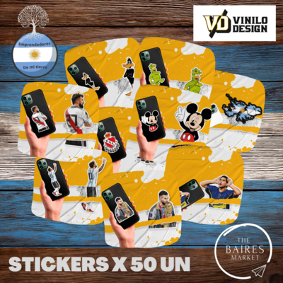Combo 50 Stickers Vinilo Design