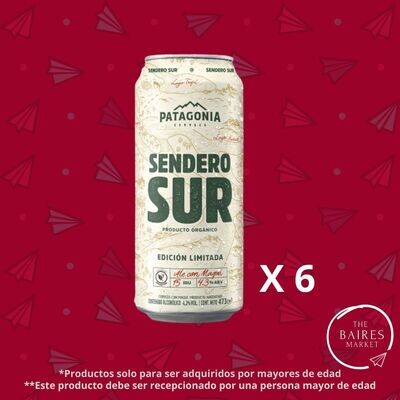 Cerveza Patagonia Sendero Sur, 473 cc x 6 u