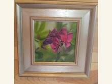 Bee Strong 6x6 Oil on Linen by Sonja A Kever Bee Strong 6x6 Oil on Linen by Sonja A Kever