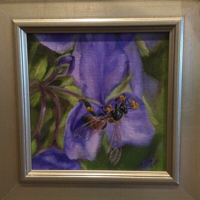 Bee's Knees 6x6 Oil on Linen by Sonja A Kever Bee's Knees 6x6 Oil on Linen by Sonja A Kever